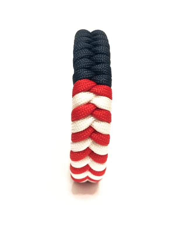 USA American Flag  Paracord Bracelet with Gun Metal Buckle - Image 5
