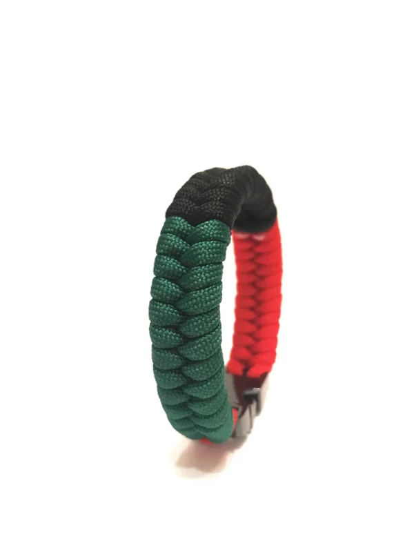 African American Flag Mens & Women Paracord Bracelet Jewelry - Image 4