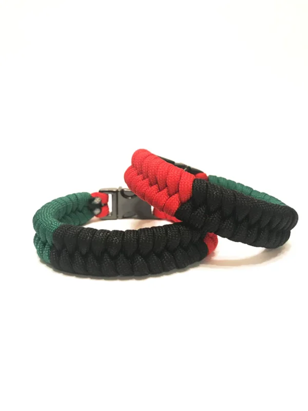 African American Flag Mens & Women Paracord Bracelet Jewelry - Image 3