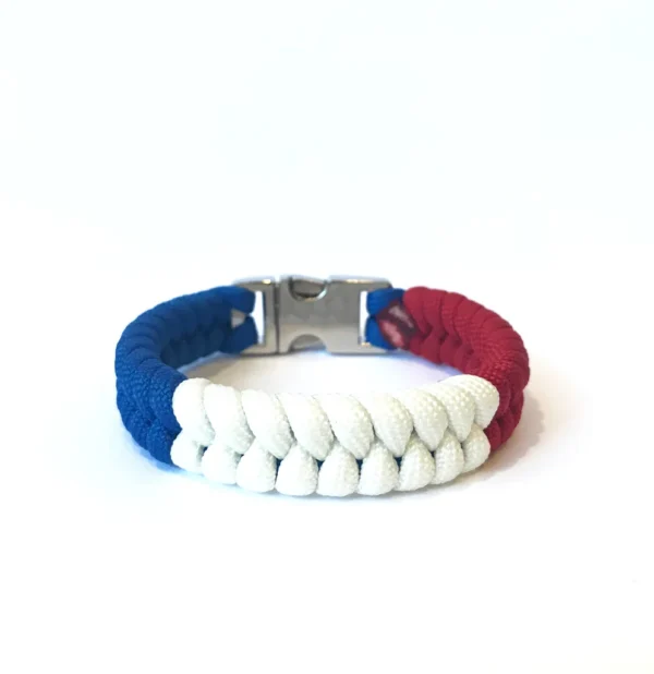 Flag of France Mens & Women Paracord Bracelet Jewelry - Image 2