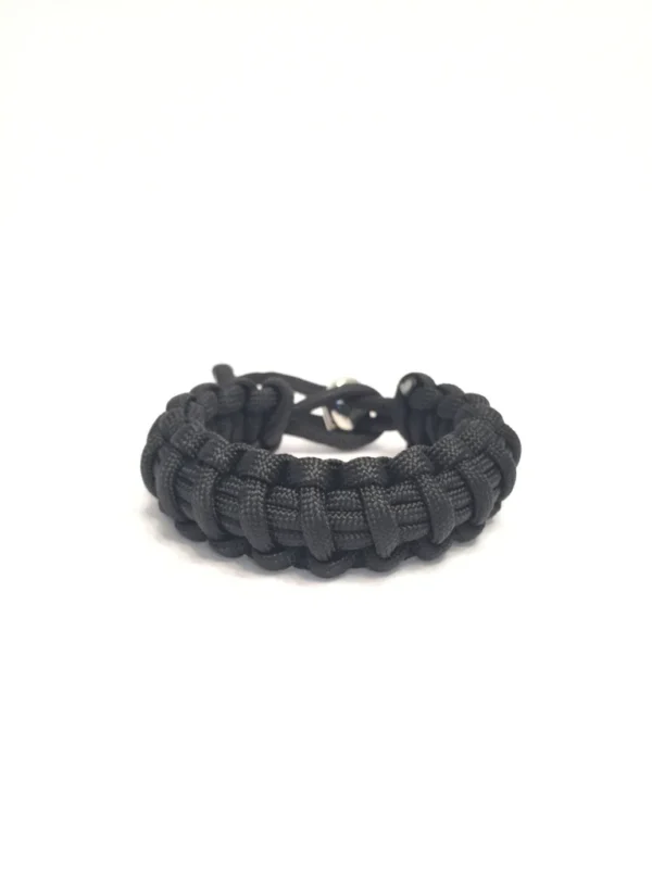 Tru550 Mens Jewelry All Black Paracord Survival Bracelet - Image 4
