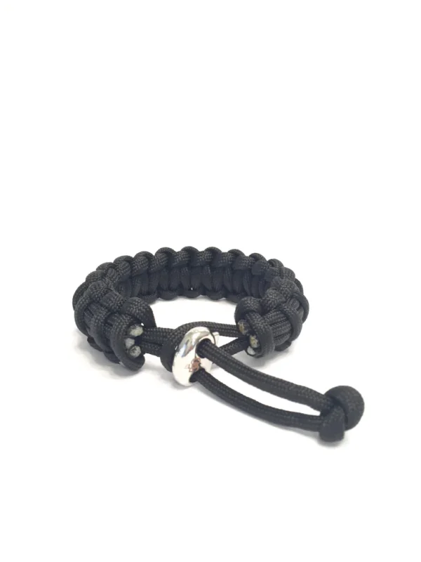 Tru550 Mens Jewelry All Black Paracord Survival Bracelet - Image 3