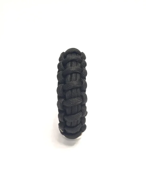 Tru550 Mens Jewelry All Black Paracord Survival Bracelet - Image 2