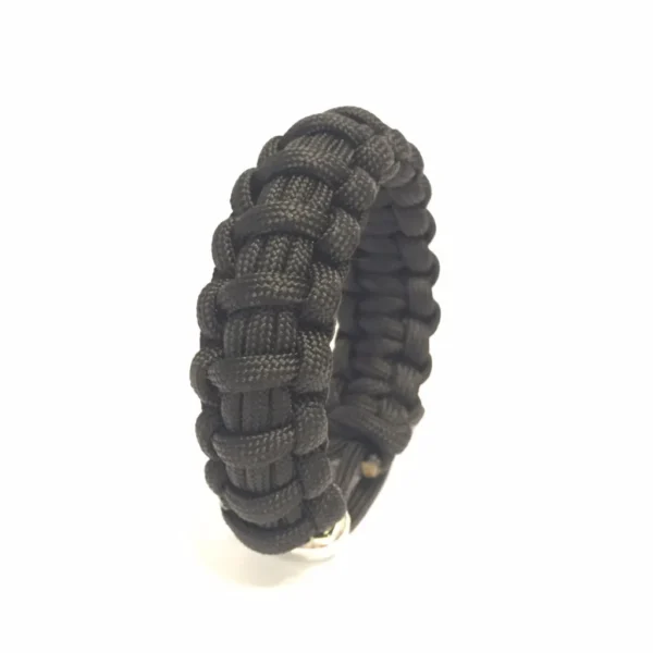Tru550 Mens Jewelry All Black Paracord Survival Bracelet