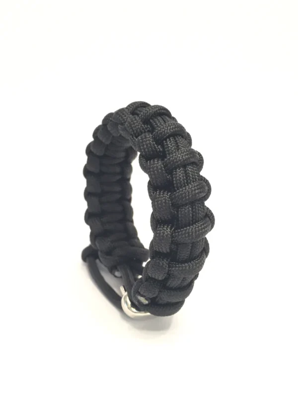 Tru550 Mens Jewelry All Black Paracord Survival Bracelet - Image 5