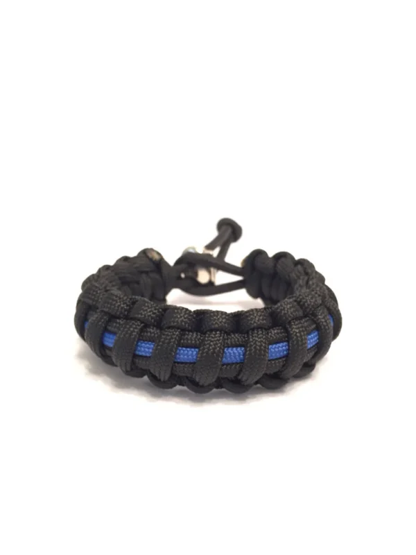 Thin Blue Line NYPD Mens Jewelry Paracord Survival Jewelry Bracelet - Image 5