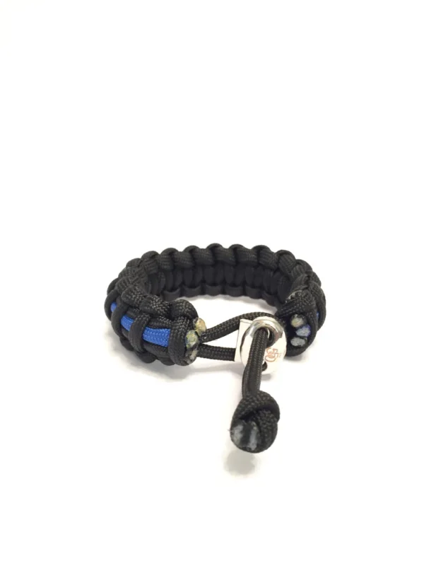 Thin Blue Line NYPD Mens Jewelry Paracord Survival Jewelry Bracelet - Image 4
