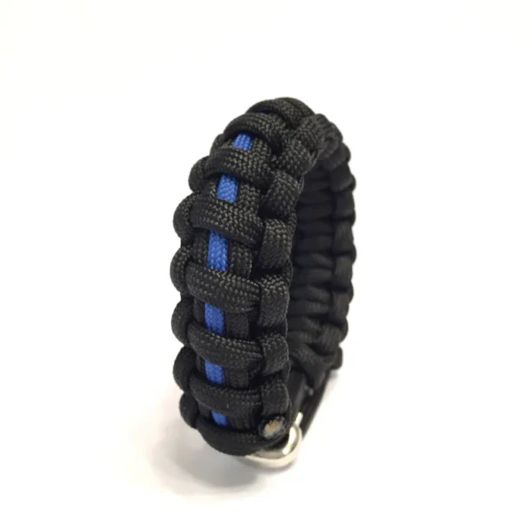 Thin Blue Line NYPD Mens Jewelry Paracord Survival Jewelry Bracelet