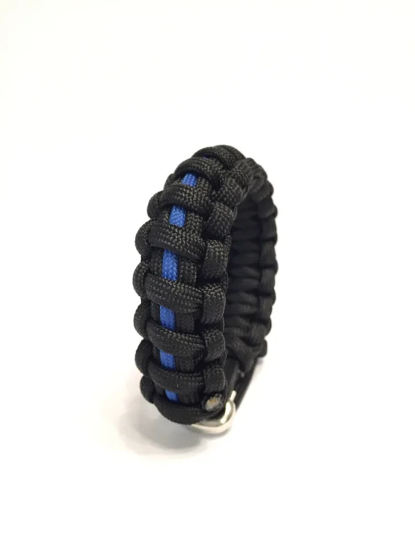 Thin Blue Line NYPD Mens Jewelry Paracord Survival Jewelry Bracelet