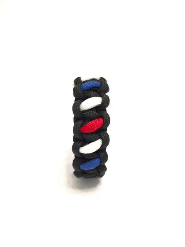 Tru550 Barber Pole Mens Jewelry Paracord Survival Bracelet - Image 3