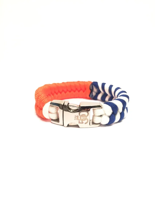 Mens Jewelry Team New York Sports Blue and White Stripe Paracord Survival Bracelet - Image 9