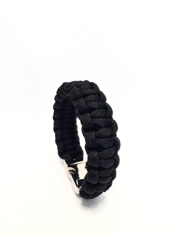 Mens Jewelry and Women Jewelry All Black Paracord Bracelet