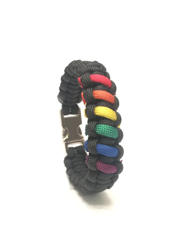 LGBT Gay Pride Rainbow Limited Edition Jewelry Paracord Bracelet - Image 4