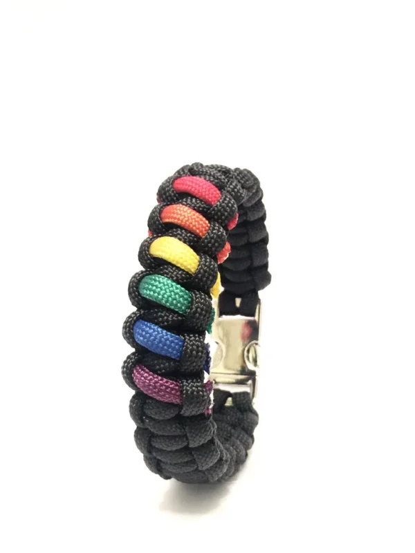 LGBT Gay Pride Rainbow Limited Edition Jewelry Paracord Bracelet - Image 3