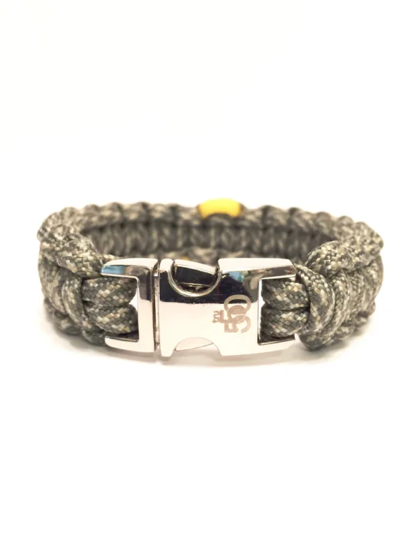 Support Our Troops Yellow Ribbon Black Paracord Survival Jewelry Bracelet - Image 3