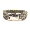 Support Our Troops Yellow Ribbon Black Paracord Survival Jewelry Bracelet - Image 2