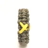 Support Our Troops Yellow Ribbon Black Paracord Survival Jewelry Bracelet - Image 3
