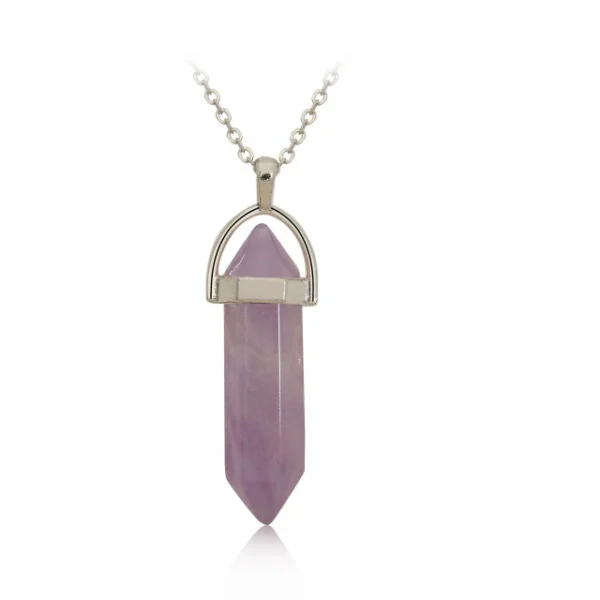 Natural Stone Column Pendant Necklace - Image 6