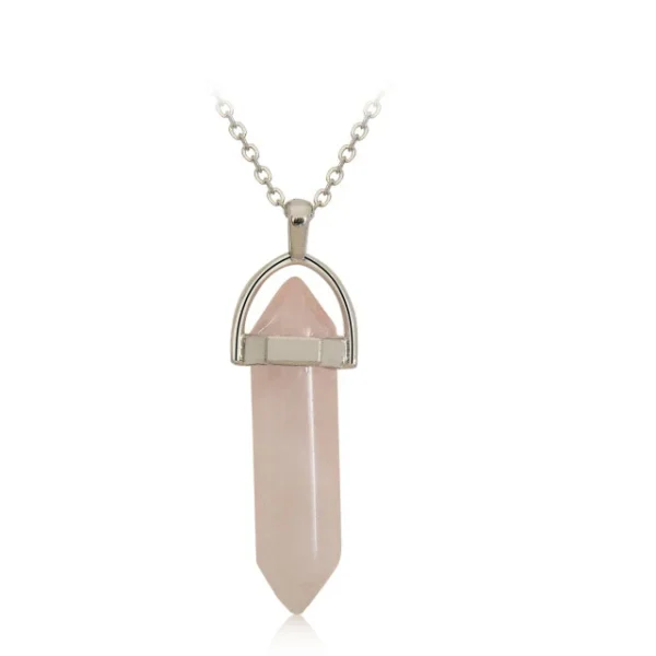 Natural Stone Column Pendant Necklace - Image 5