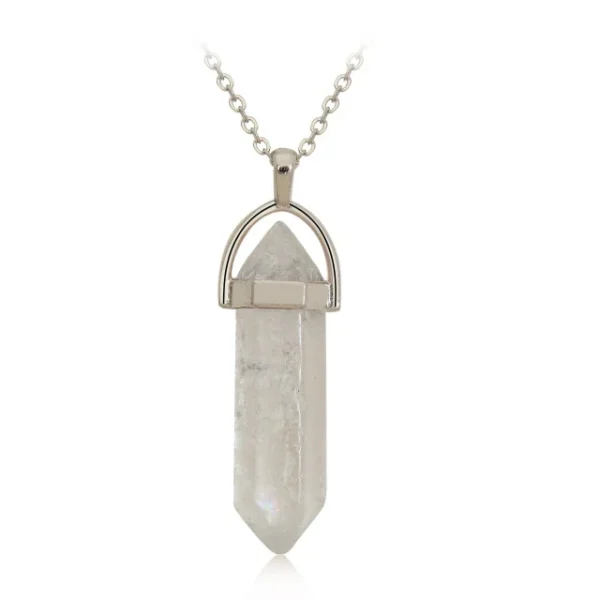Natural Stone Column Pendant Necklace - Image 4