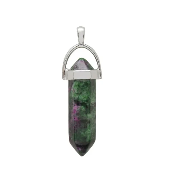 Natural Stone Column Pendant Necklace - Image 3